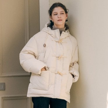 틸아이다이 Hooded duffle duck-down jumper_Beige