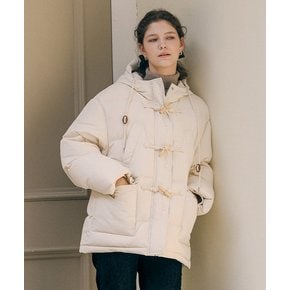 Hooded duffle duck-down jumper_Beige