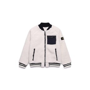 내셔널지오그래픽 키즈 N194KFT940 윌소니 FLEECE 뽀글이 블루종형 집업 IVORY