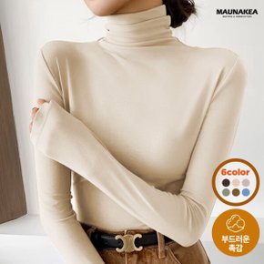 마우나케아 여성 겨울 6색상 부드라운 촉감 목폴라티 이너티 MKA40324T