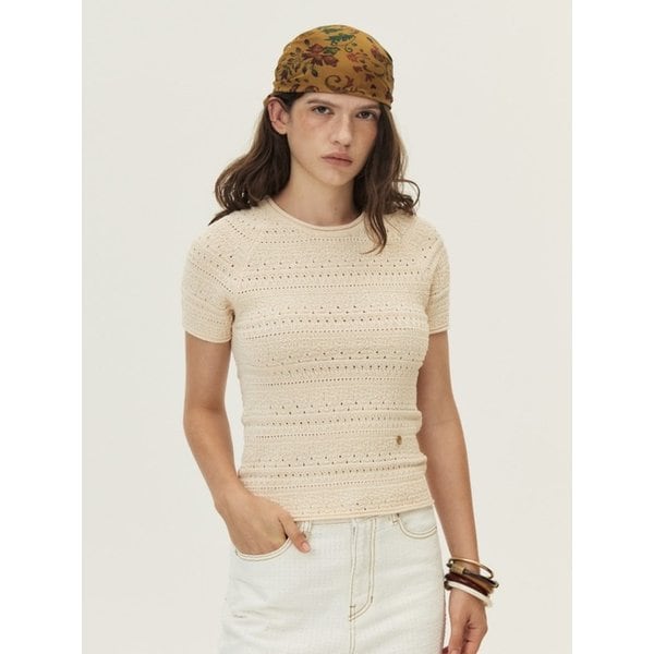 Crochet Short Sleeved Sweater, Skin