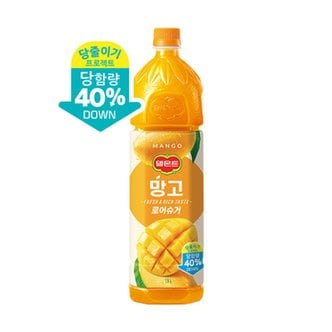  롯데칠성 델몬트 망고 로어슈거 1.5L 6펫