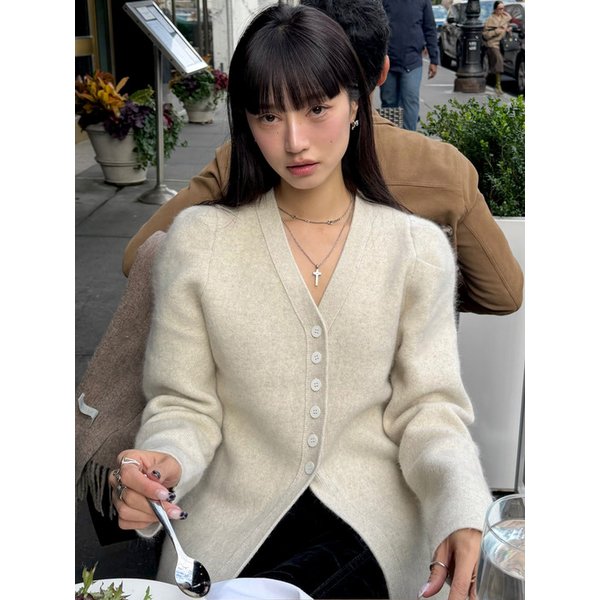 라쿤 롱 벌룬 가디건 3컬러 OU1260