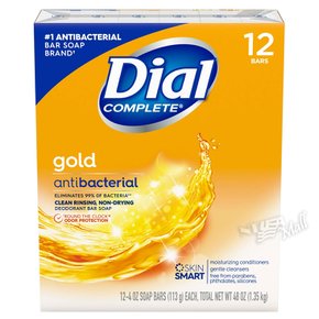 미국 다이알 비누 골드 113gX12개 DIAL COMPLETE ANTIBACTERIAL DEODORANT BAR SOAP GOLD