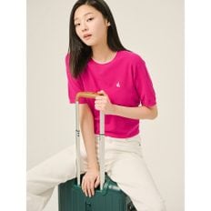 [빈폴솔솔니트] 코튼실크 라운드넥 홀가먼트 풀오버  마젠타 (BF5351C07W)