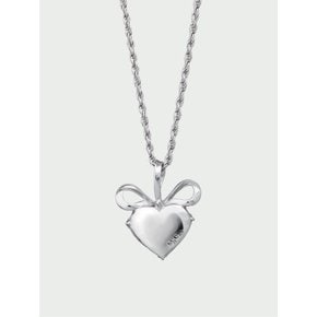 Heart checkribbon necklace