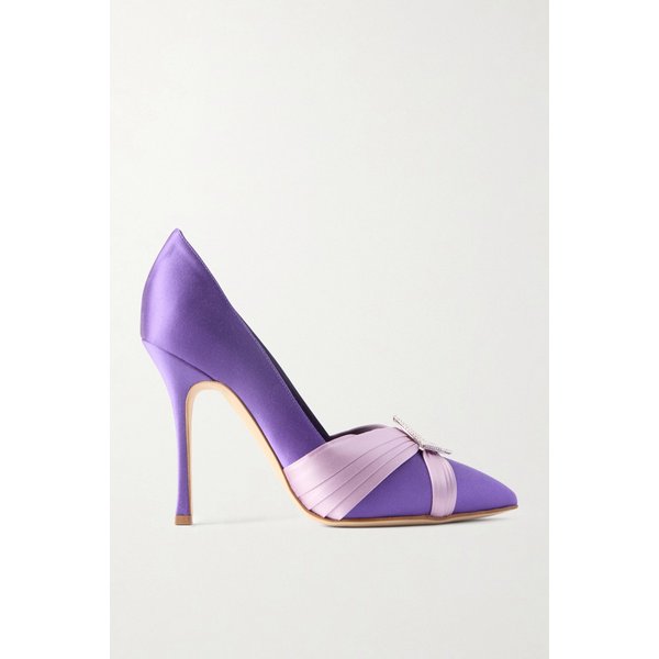 비에라 장식 투톤 새틴 펌프스 46376663162966291