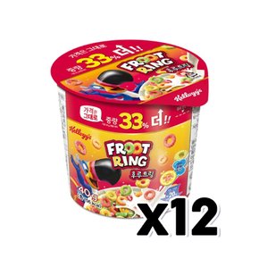 켈로그 후루트링 컵시리얼 가벼운간식 40g x 12개