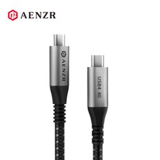 [80cm]AENZR USB4.0 C타입 to C타입 고성능 초고속 데이터케이블 Type-C 40Gbps 100W PD충전 8K 60Hz