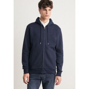 4068874 GANT TONAL ARCHIVE SHIELD ZIP HOODIE - Zip-up sweatshirt evening blue