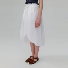 Asymmetric Balloon Skirt_WHITE