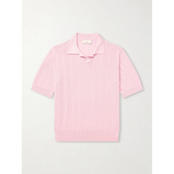 피아첸차 1733 실크 코튼 블렌드 니트 폴로 셔츠 46376663163073499