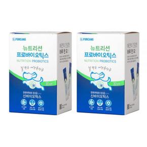 뉴트리션 강아지 유산균 장 건강 배변 관리 프로바이오틱스 30포 X2개