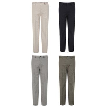 올젠 포근한 촉감 F/W 핸드워시 준슬림 치노 슬랙스 허리밴딩 면바지 4종 1택 PP1304F5
