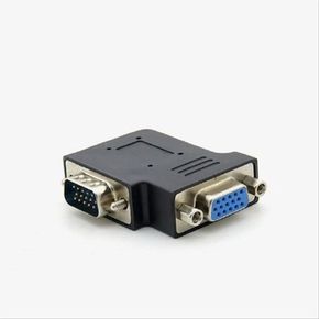 모니터 젠더 15Pin VGA 연장 D-SUB RGB 좌향꺾임 꺽임