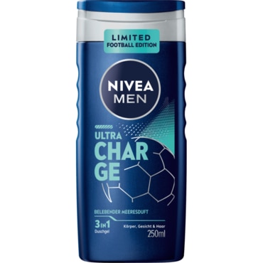  니베아 NIVEA 맨 샤워 젤 울트라 차지 3in1, 250ml