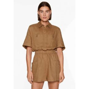 4882795 OYSHO SHORT WITH POCKETS - Jumpsuit camel