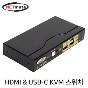 NM-CKD01 4K 60Hz HDMI 2.0 KVM 2:1 스위치(USB-C)