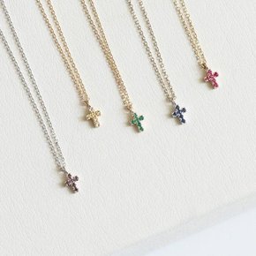 [ELYONA fine] 14k gold Mini Cross Necklace