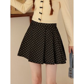 Cest_Wool pleated mini skirt