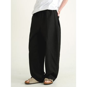 더블유브이프로젝트 턴 다잉 라이크린넨 밴딩팬츠 블랙 JNLP7717