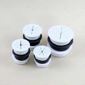 전선캡 책상 커버 대형 홀캡 테이블 원형 흑니켈 블랙 상판마개 타공마개 홀