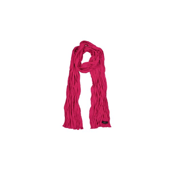 Wave Crinkled Long Scarf (magenta)