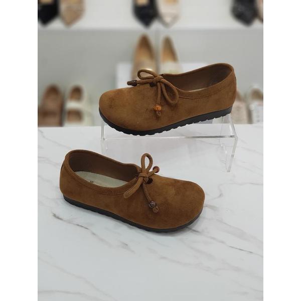 확대된 대표 HANSHOE 세이브존01 라운드토 스웨이드 리본 단화 로퍼 1.5cm SNHS88643aa(1)