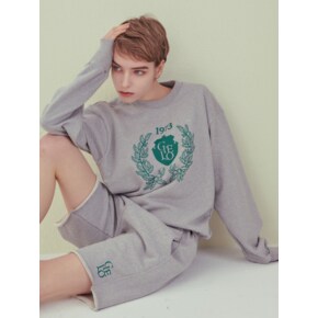 LAUREL WREATH PRINT SWEATSHIRT GRAY