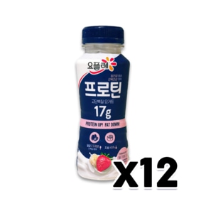 빙그레 요플레 프로틴맥스 딸기바나나 고단백질요거트 210ml x 12개