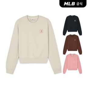 [코리아공식] [MLB] 여성 베이직 원형로고 크롭 맨투맨 (4 COLOR)