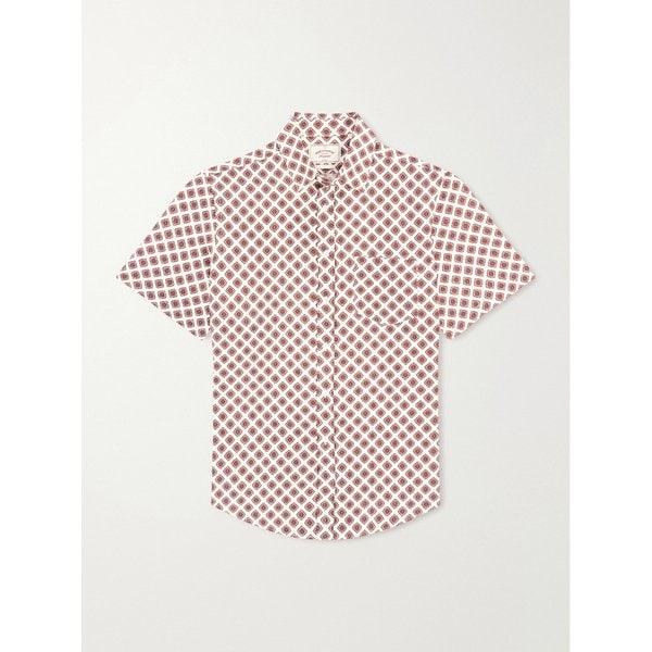 포르투기스 플란넬 컨버터블 칼라 프린트 실크 리넨 블렌드 셔츠 46376663163010601