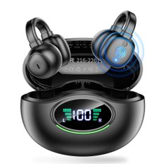 오예스[ohyes OWS ohyes Bluetooth5.3 Type-C LED 무선 이어폰 이어 커프 귀를 막지 않는 이어폰