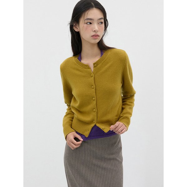 MERINO WOOL KNIT CARDIGAN OLIVE