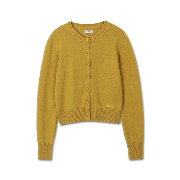 MERINO WOOL KNIT CARDIGAN OLIVE