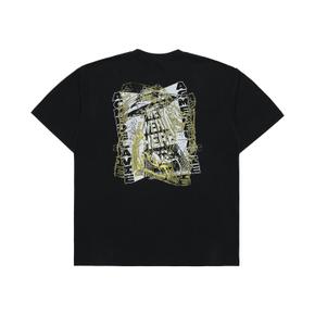 WE WERE OVERLAP ARTWORK SHORT SLEEVE T-SHIRT BLACK WEWERE오버랩 QMFFOR SSAWEW-BLK