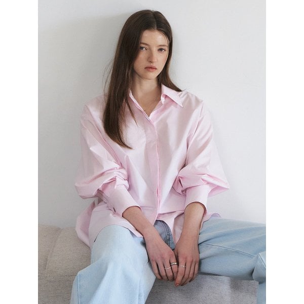 실키 코튼 오버사이즈 투웨이 버튼업 셔츠_3COLORS