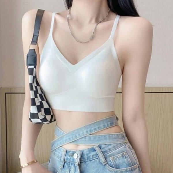 [옷자락] 여자 파티룩 오픈숄더 백리스 로우컷 심리스 노와이어 브라