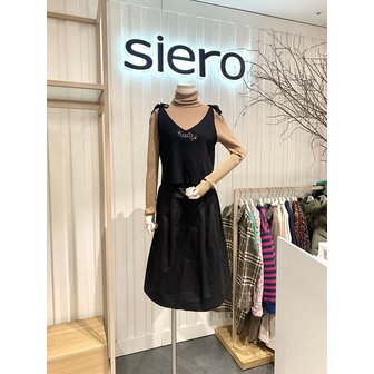 시에로 허리단추 디자인 플리츠 A라인 스커트 SG1SKF303 (P001247648)