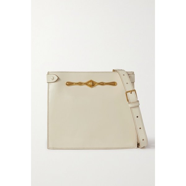 메티에 페르난도 조지 스토우어웨이 장식 글로스 가죽 숄더 백 화이트 1647597324946179