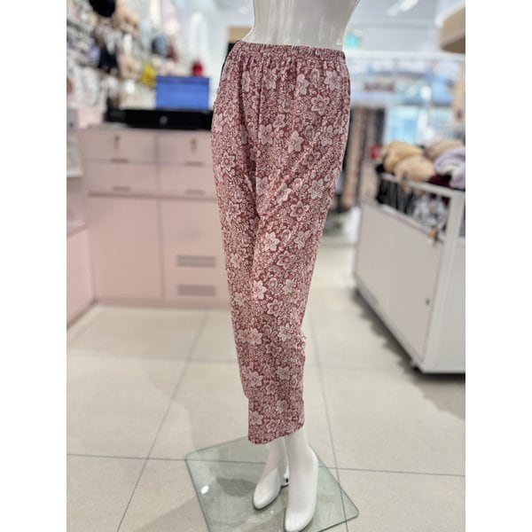 [여주점] 와코루 신축성좋은 스판 꽃나염 실내복 홈웨어 여성 바지[WPA342WP]