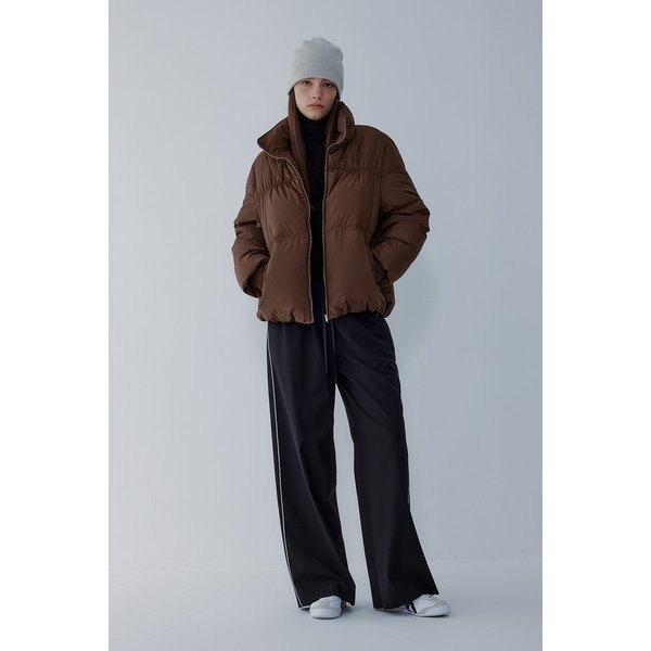 [리오더] 셔링 디테일 구스다운 패딩 자켓 7155417002260