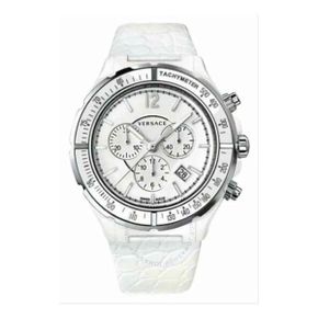4440914 Versace DV Chronograph Quartz White Dial Ladies Watch
