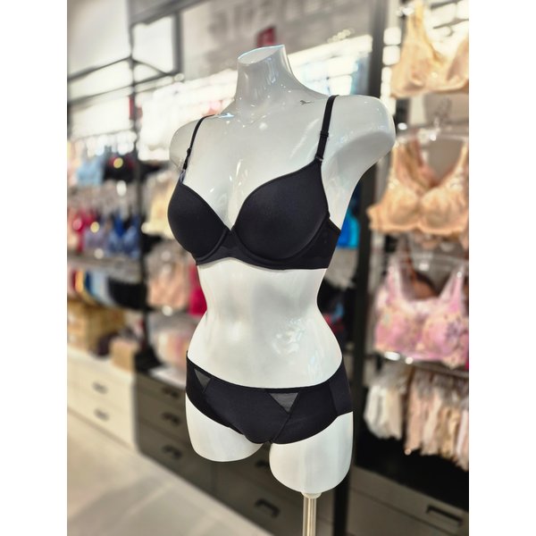 [시흥점] S 비너스) 초경량 소재 스페이서 몰드 브래지어/팬티세트 VBR0985+VPT0985H-BK