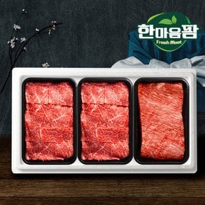 [명절 후 배송][한마음팜] 한우 정육 선물세트 5호(1.8kg) 불고기/양지