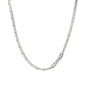 SILVER 컴바인 화이트 목걸이 S-SILN015W