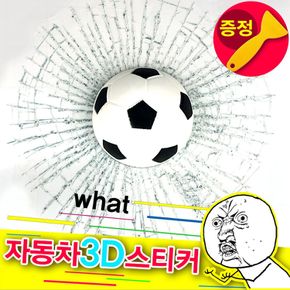 자동차 3D 스크래치 스티커 축구공