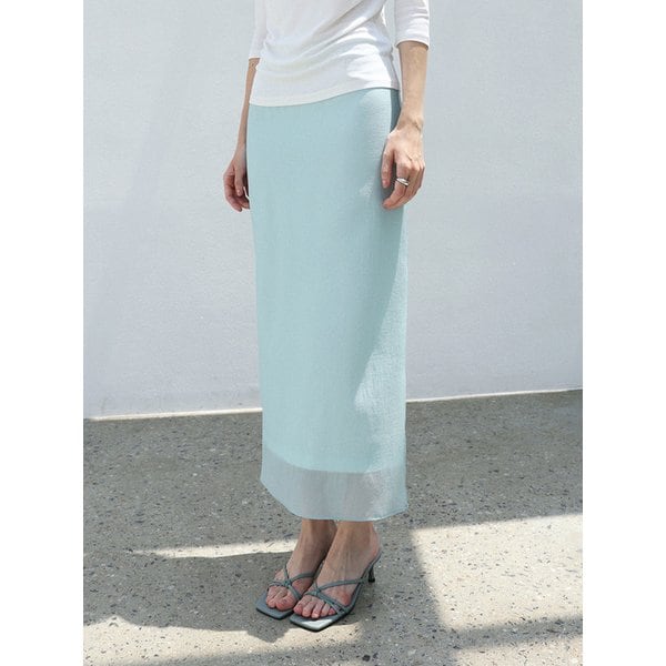 Aura sheer maxi skirt - MINT