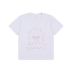 여)리본 그래픽 크롭 반팔 티셔츠 AO2WTS457-WH