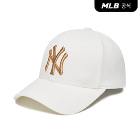 [코리아공식]메탈 로고 커브조절캡 NY (White)